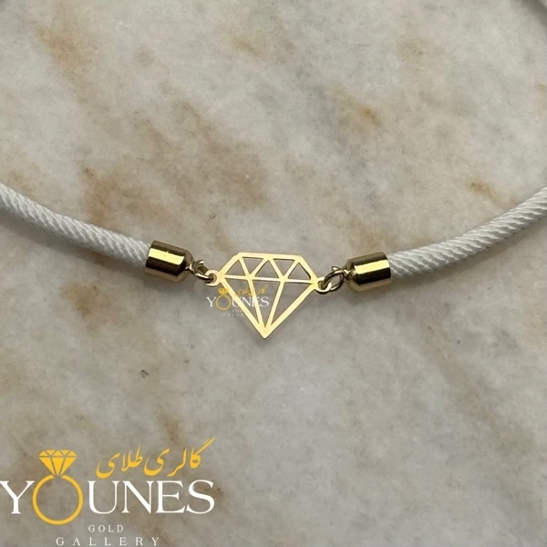 دستبند طرح الماس طلا لیزری